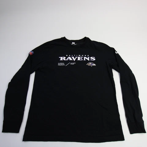 Baltimore Ravens Nike NFL On Field Apparel Long Sleeve Shirt Men's Black Used Cover
