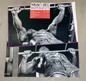 Dorian Yates Mr. Olympia Chest Workout 7.5x7 Bodybuilding Photo Clipping - Picture 1 of 3
