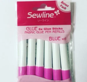 Sewline Fabric Glue Pen Refills Bonus Pack - 6 Blue Refills - Picture 1 of 1