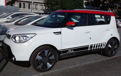 2X Multicolor Graphics Strip Car Racing Vinyl Decal Sticker Fit for Kia Soul - Image 1 of 4