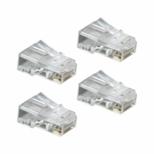 4x Modularstecker Western Netzwerk Anschlussstecker RJ45 Patchkabel Vergoldet - Bild 1 von 3