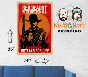 Red Dead Redemption 2 Wall Poster Multiple Sizes and Paper Types Available - Picture 1 of 3
