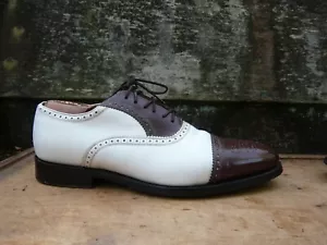 CHURCH'S BROGUES SCHUHE ZUSCHAUER BRAUN WEISS LEDER UK8,5 HERREN TOP ZUSTAND - Bild 1 von 12