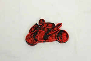 Motocycle Black and Red bubble pop push fidget toy - Picture 1 of 3
