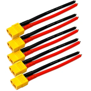 5 Stück XT60 Stecker Female Weiblich inkl. 10cm 12AWG Silikon Kabel Lipo Akku RC - Picture 1 of 13