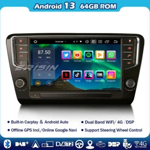 9"Carplay Android 13 DAB+DVD Radio Autoradio Navi Bluetooth SKODA Octavia MK III - Bild 1 von 20
