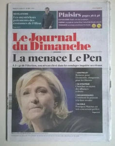 LE JOURNAL DU DIMANCHE N°3661 du 12/03/2017 - La menace Le Pen à J-42 élection - Foto 1 di 12