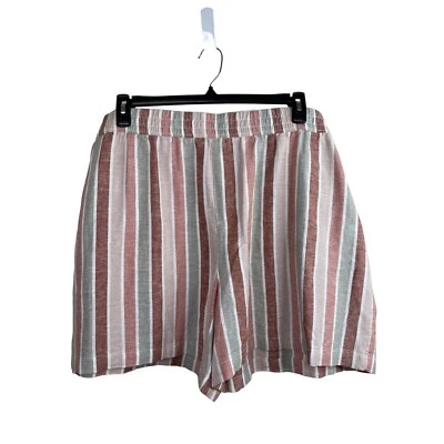 Pantalones Cortos Sonoma Pull on Para Mujer Talla Grande 3X Malva Multi Rayas Tiro Medio Nuevos con Etiquetas Relajarse Foto 1 de 4