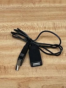 NUEVO CABLE USB NEGRO DE 2 LADOS 1 LADO FEMENINO Y 1 LADO MASCULINO, NUEVO #V62 - Imagen 1 de 1