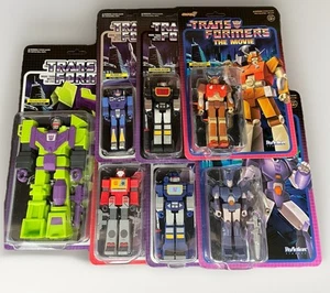 TRANSFORMERS SUPER7 ReAction Devastator Blaster Soundwave Wreck-Gar Cyclonus - Picture 1 of 8