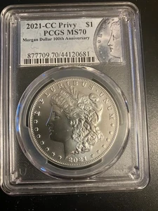 2021-CC  Perfect MS70  Morgan Dollar PCGS 44120681 - Picture 1 of 2