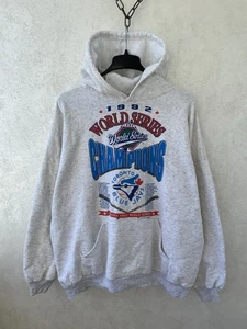 Vintage 1992 Toronto Blue Jays MLB World Series Champions Hoodie Size L - Picture 1 of 15