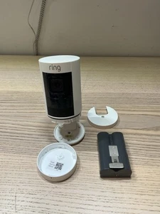 Ring Stick Up Cam Plug-In HD 2nd Generation W/ Battery No Charging Cable Tested - Picture 1 of 15