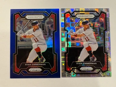 (2) 2024 帕尼尼 Prizm Ryan Zimmerman 2 张卡蓝色和潘多拉/199 批量 华盛顿 — 第 1/2 张图片