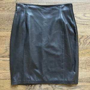 Gonna a matita Begedor in vera pelle italiana vintage • taglia 14 - Foto 1 di 4