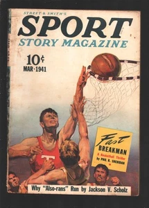 Sport Story 3/1941H.W. Couverture basket Scott art-Ty Cobb + Diamond Destroyer Par - Photo 1/2