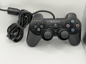 Sony PlayStation 2 Dual Shock Controller SCPH-10010 Black CLEAN EXCELLENT