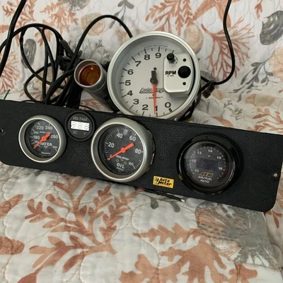 Combo Autometer Pro Comp gauges  mechanical oil pressure water temp AEM Wideban - Image 1 of 4
