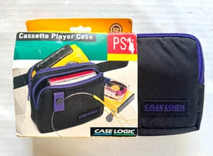 1993 Vtg Case Logic PS1 Cassette Player Case Waist Belt Fanny Pack Purple/Black - Picture 1 of 4
