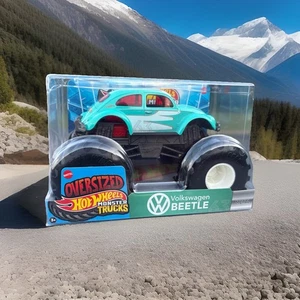 HOT WHEELS OVERSIZED MONSTER TRUCKS VOLKSWAGEN BEETLE--1/24 SCALE--NEW FOR 2025 - Picture 1 of 3