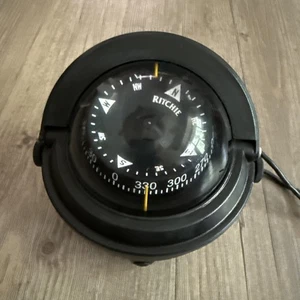 Richie boat compass Model B-81 W Sunshade Marine Navigation Black Made In USA - Foto 1 di 3