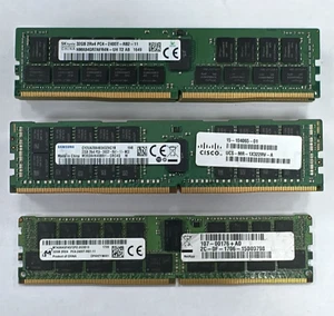 Lot of 10 pcs 32GB DDR4-2400 RDIMM ECC 2Rx4 1.2v 288p PC4-19200T-R RAM MEMORY - Picture 1 of 5