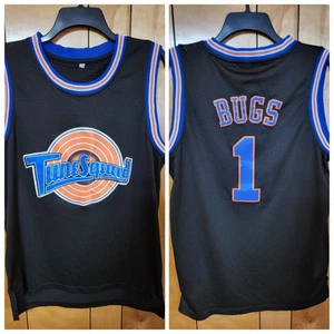 Space Jam Basketball Jersey SMALL Bugs Bunny #1 Mesh Stitched On Looney Tunes C4 - Picture 1 of 7