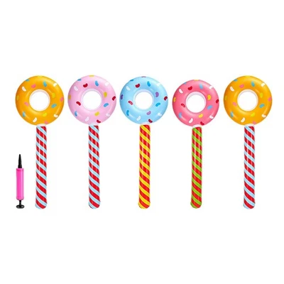  5pcs pom-pom girl Sticks gonflables beignet lollipop beignet thème des - Image 1 of 4