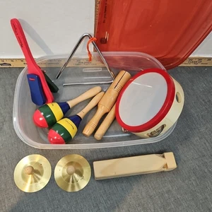 Melissa And Doug Musical Instruments Set -- With Rubbermaid storage container - Picture 1 of 9
