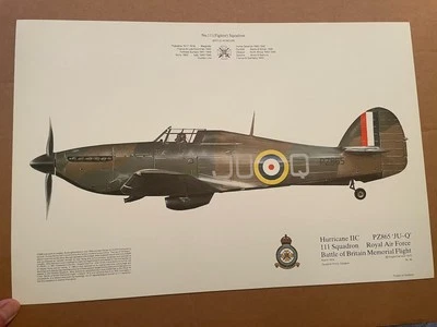 Hurricane IIC Royal Air Force No 111 Squadron Battle Of Britain Squadron Prints - Image 1 of 4
