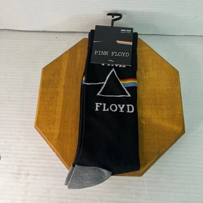Pink Floyd Hombres OS 7-12 Negro Gris Multi Gráfico Novedad Calcetines Crew 1 Paquete Foto 1 de 4