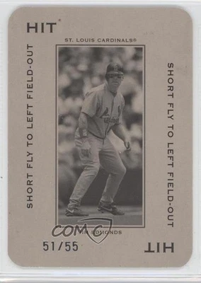2005 Donruss Throwback Threads Hit Short Fly to Left Field-Out /55 Jim Edmonds - Image 1 of 2