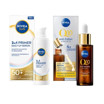 NIVEA Set Q10 Anti-Falten EXPERTE Dual Action Serum + 2in1 Primer Daily UV Serum - Bild 1 von 4