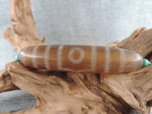 3 Eyes Tibetan Old Agate Dzi Bead for Necklace Pendant Bracele Tibet Gzi Bead D - Picture 1 of 6