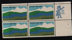1967 5c Canada Centenario Blocco di Quattro Scott #1324 ST237 - Foto 1 di 2