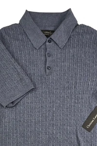 Christian Lacroix Polo Shirt Men’s Medium Blue 100% Extrafine Merino Wool - Picture 1 of 5