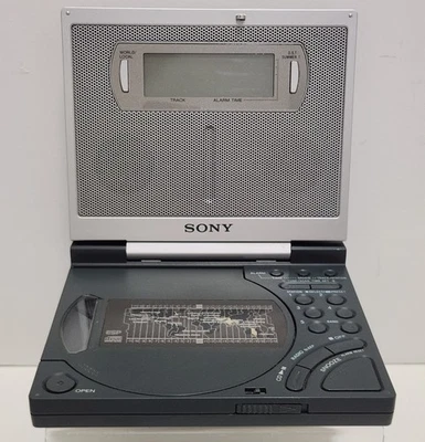 Vintage Sony ICF-CD2000 FM/AM Radio CD Clock W/Power Supply Adapter TESTED  - Image 1 of 4