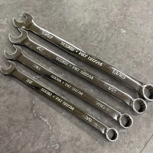 SNAP-ON 4pc 12 Point Flank Drive Plus Combo Wrench Set SOEX 3/8 7/16 1/2 9/16 - Bild 1 von 8