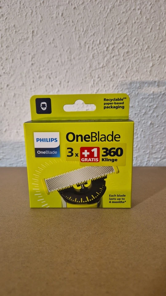 Philips One Blade 360 Rasierklinge, Ersatzklingen, 3er-Pack