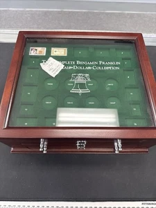 Benjamin Franklin Silber Half Dollar Sammlung Kirschholz Etui PCS Etui - Bild 1 von 6