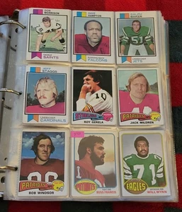 1970's Football Cards Sheet Of 9 #11 - Picture 1 of 2
