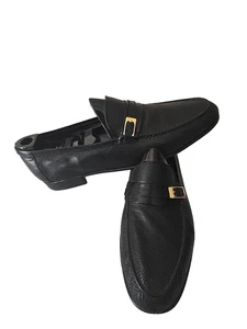 Star Artioli Hombre Mocasines 11.5 D Negro Malla Cuero Borla Zapatos de Vestir Italia - Imagen 1 de 19