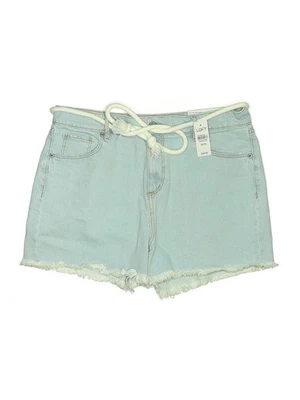 全新带标签 Ann Taylor LOFT 女式绿色牛仔短裤 30W — 第 1/2 张图片