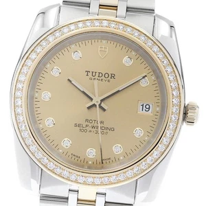 TUDOR WATCH 21023 CLASSIC DATE CAL.2824-2 AUTOMATIC SS/YG YELLOW GOLD MEN'S 38MM - Picture 1 of 10