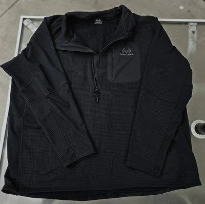 REALTREE 3XL Black 1/4 Zip Pullover Jacket - Image 1 of 4