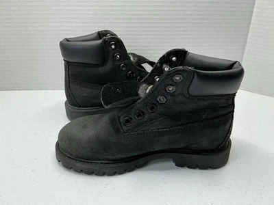 Botas Timberland 6 pulgadas premium negras nobuck TB012807 para niños pequeños talla 11 Foto 1 de 4
