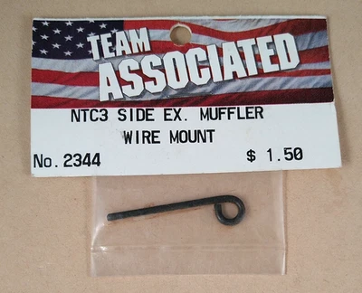 Team Associated 2344 Side Exhaust Muffler Wire Mount Nitro TC3 RC Car Parts - Image 1 of 2