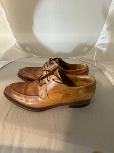 Scarpe eleganti uomo Magnanni Teodoro punta spaccata 8,5 M pelle cognac whisky patina - Foto 1 di 11