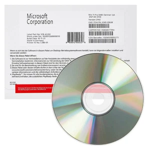 Microsoft Windows 11 Pro 64 bits OEM version complète | licence COA + DVD | allemand - Photo 1/2