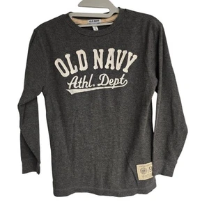 Vintage Boy's Old Navy Gray Waffle Knit Long Sleeve Top | Size Medium (8) - Picture 1 of 6